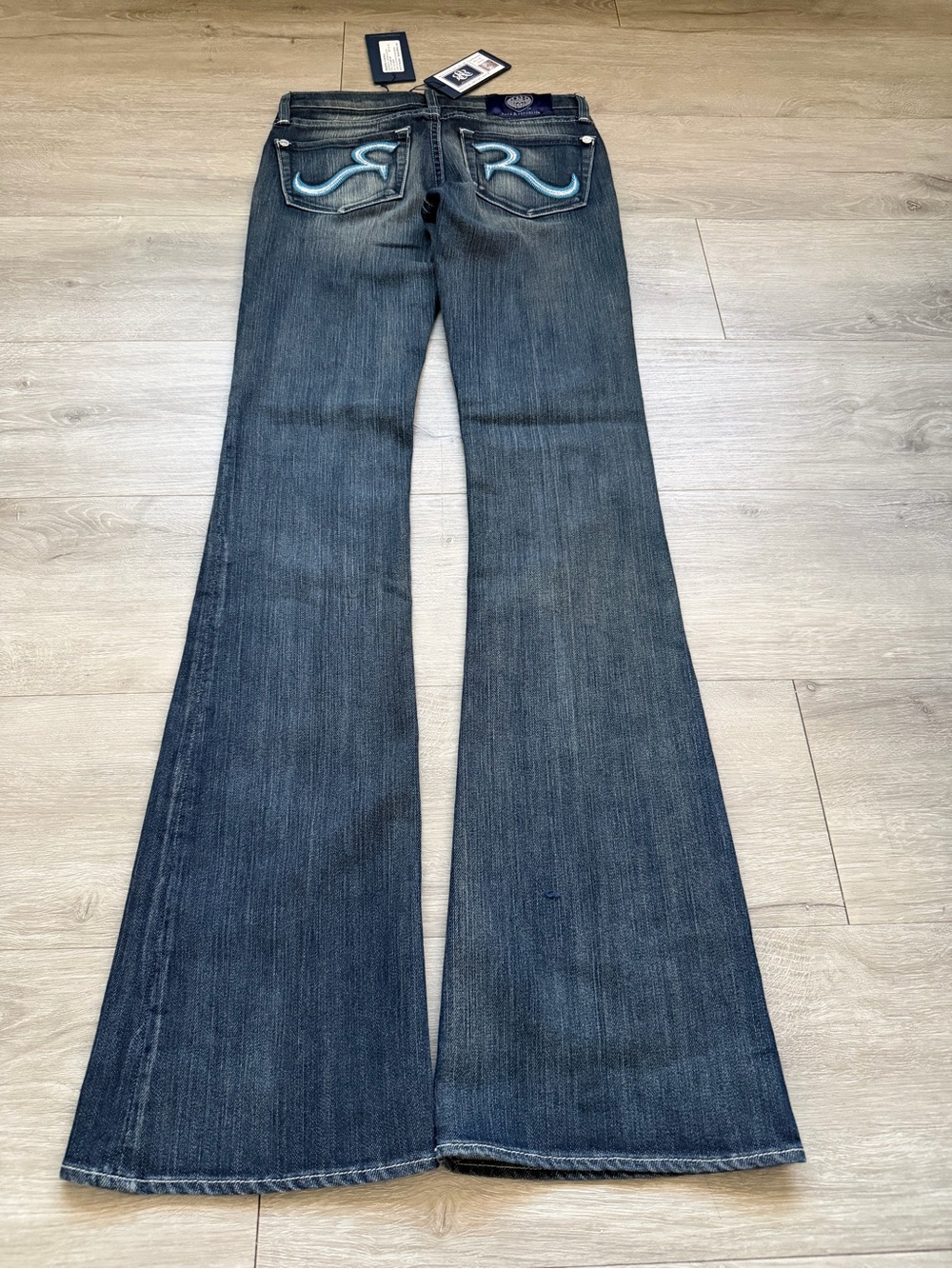 NWT Rock & republic Kasandra in Mystic size 25 lowrise bootcut flare Y2K Blue r